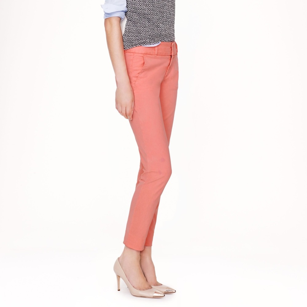 J. Crew Andie Chino Pants in Pink Y832 - Picture 1 of 8